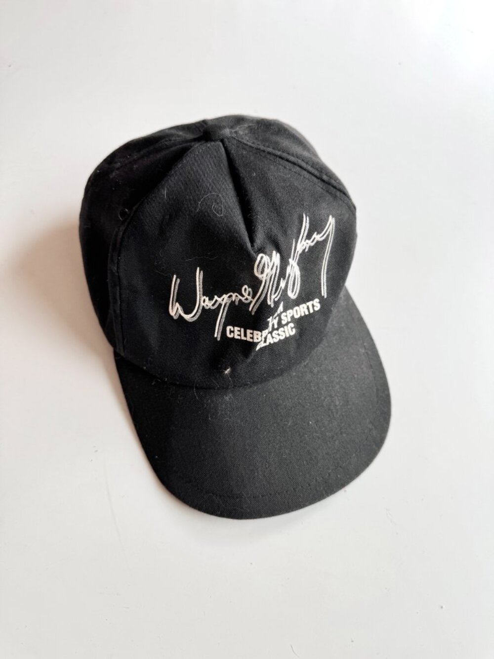 Vintage Made in Canada Wayne Gretsky Faded Black Cotton Canvas Baseball Hat
